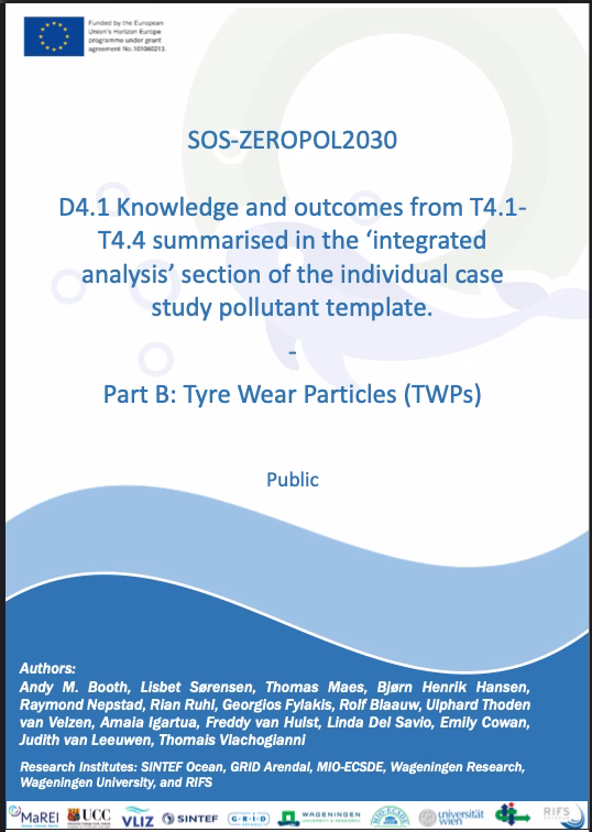 D4.1 Knowledge and outcomes from T4.1- T4.4 summarised in the ‘integrated analysis’ section of the individual case study pollutant template. Part B